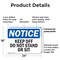 Signmission Keep Off Do Not Stand Or Sit, 24 in W x Rectangle, Plastic OS-2PACK-NS-P-1824-L-13816 - alternate 4